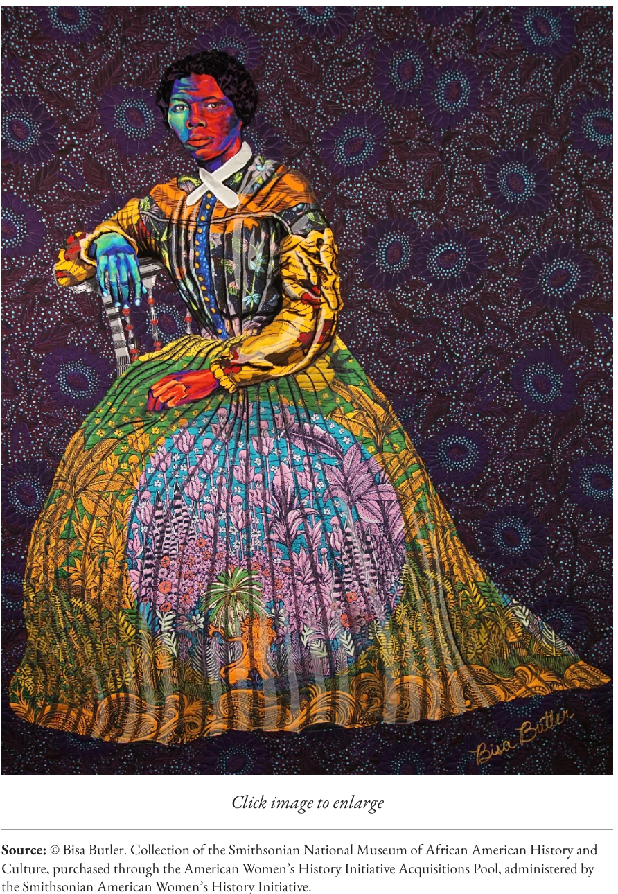 I Go to Prepare a Place for You by Bisa Butler, 2021  