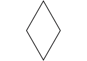 Diamond-shaped quadrilateral
